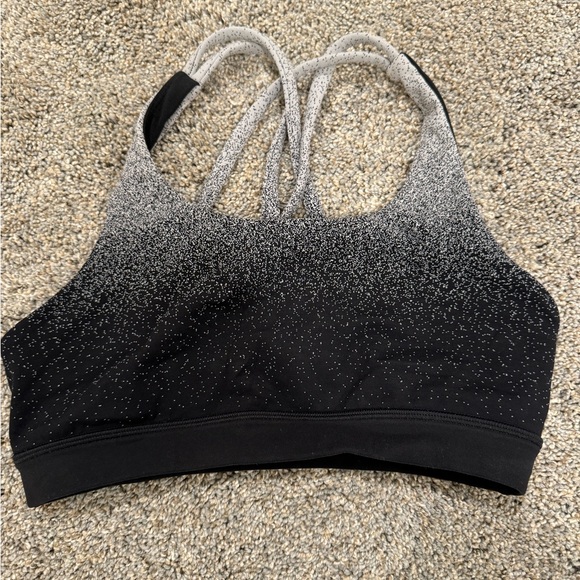 Lululemon energy bra black and white size 6 - Picture 1 of 9